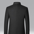 Nathan | Men's Wool Stand-Collar Tailored Overcoat