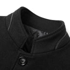 Nathan | Men's Wool Stand-Collar Tailored Overcoat