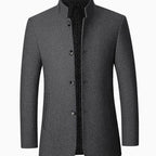 Nathan | Men's Wool Stand-Collar Tailored Overcoat