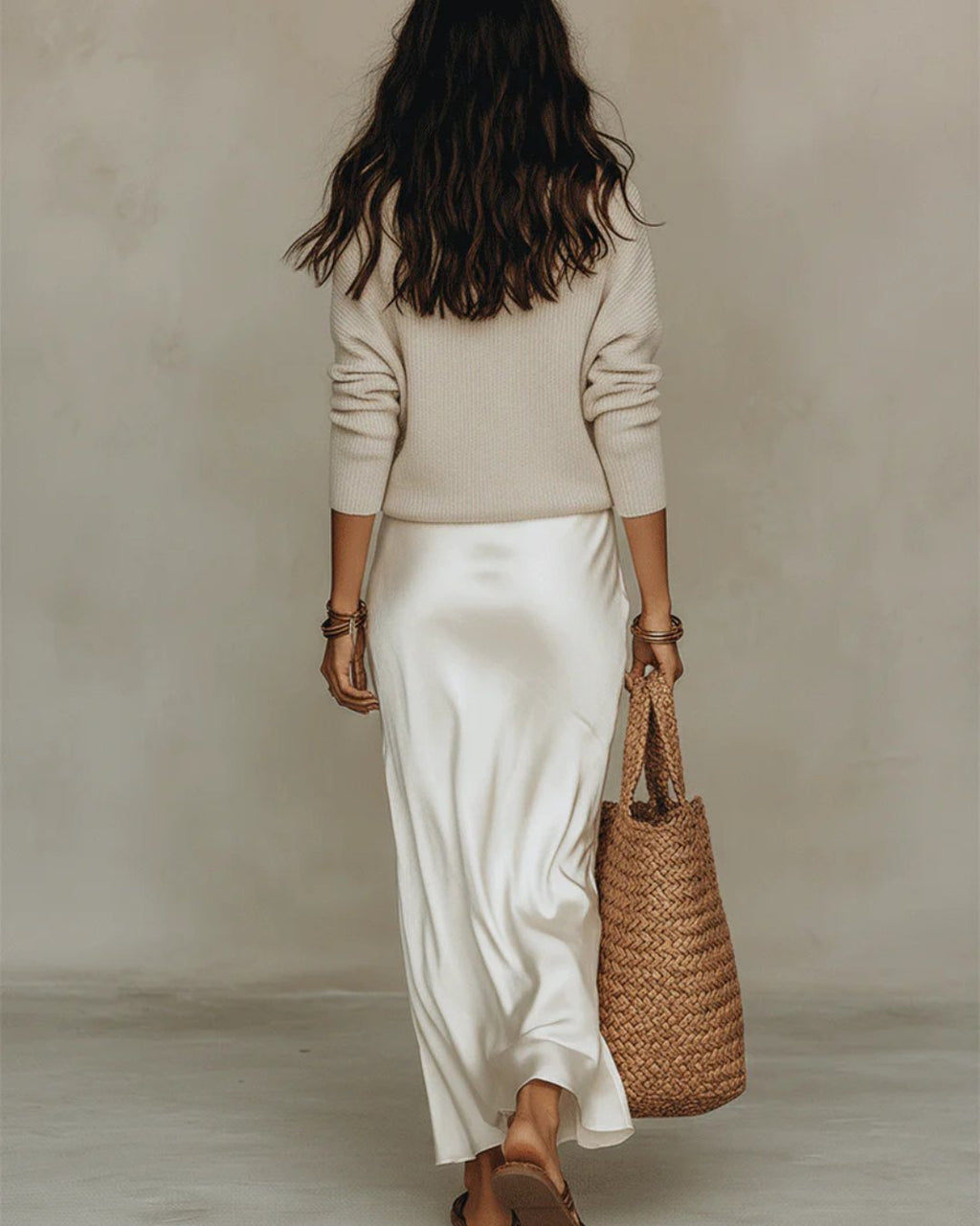 Emma | Women's Bodycon Midi Dress Two Piece Set with V-Neck Knit Sweater