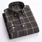 Matthew | Men's Plaid Long-Sleeve Button-Down Shirt