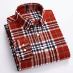 Matthew | Men's Plaid Long-Sleeve Button-Down Shirt