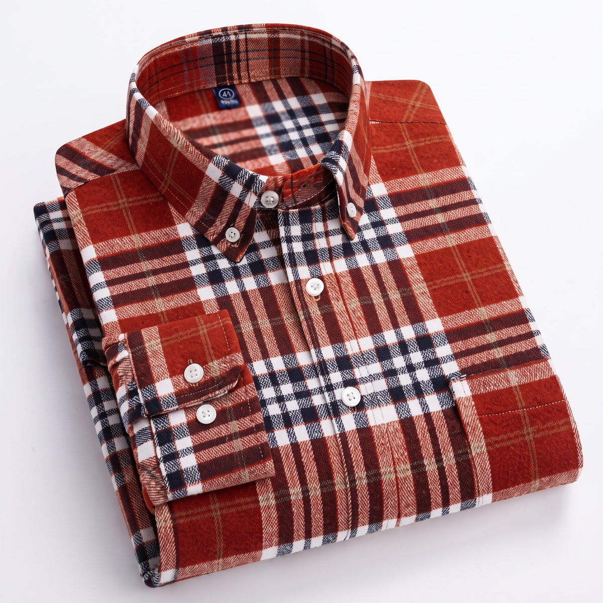 Matthew | Men's Plaid Long-Sleeve Button-Down Shirt