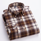 Matthew | Men's Plaid Long-Sleeve Button-Down Shirt