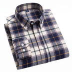 Matthew | Men's Plaid Long-Sleeve Button-Down Shirt