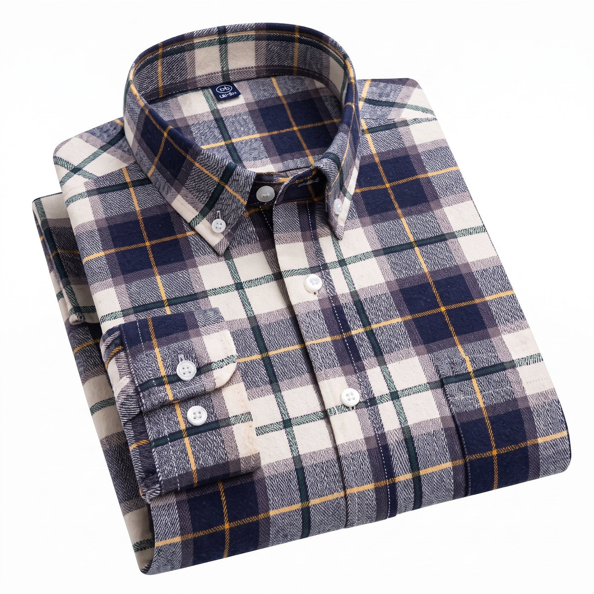 Matthew | Men's Plaid Long-Sleeve Button-Down Shirt