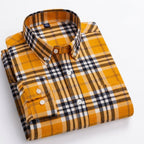 Matthew | Men's Plaid Long-Sleeve Button-Down Shirt