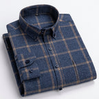 Matthew | Men's Plaid Long-Sleeve Button-Down Shirt