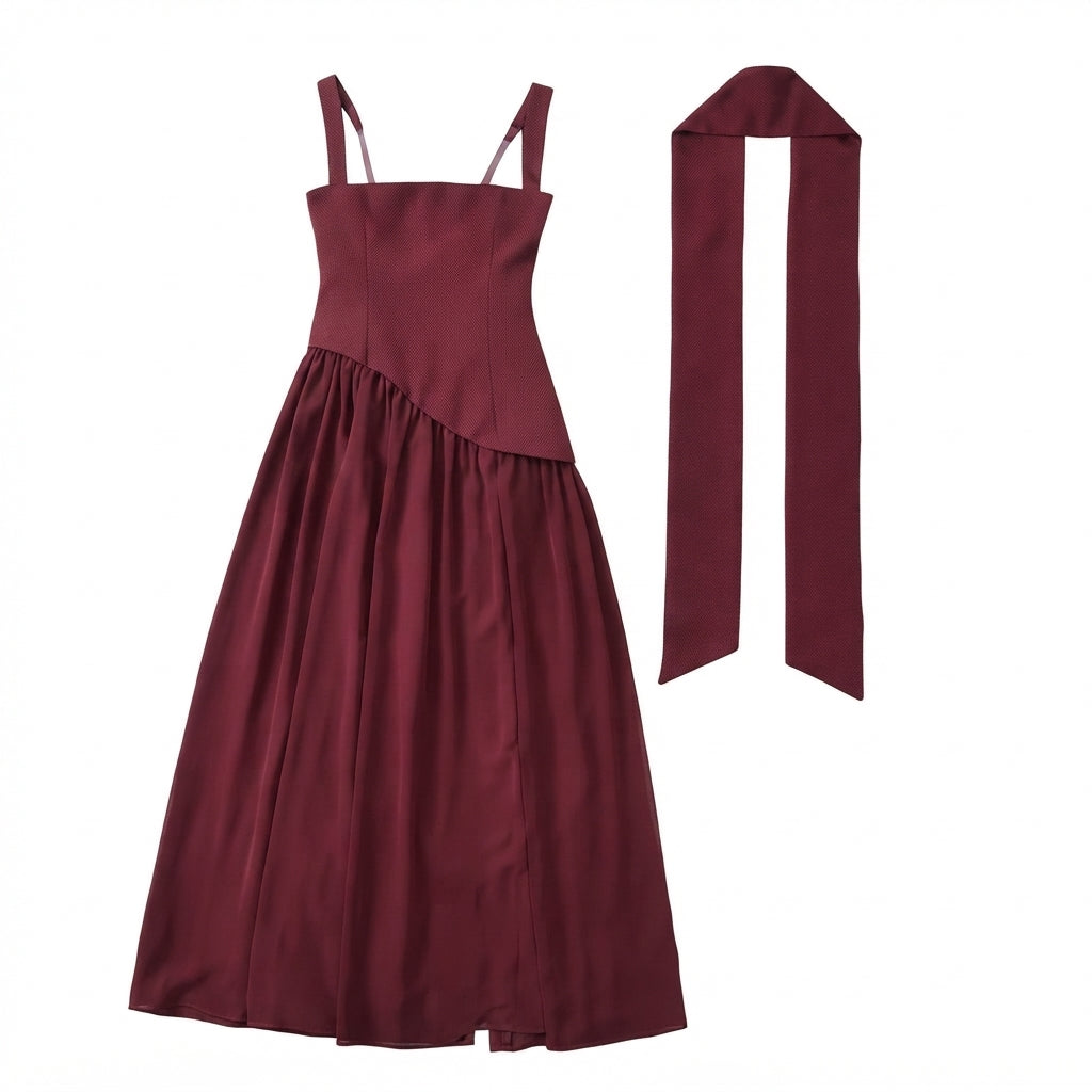 Isabella | Women's A-Line Sleeveless Fitted-Waist Maxi Dress