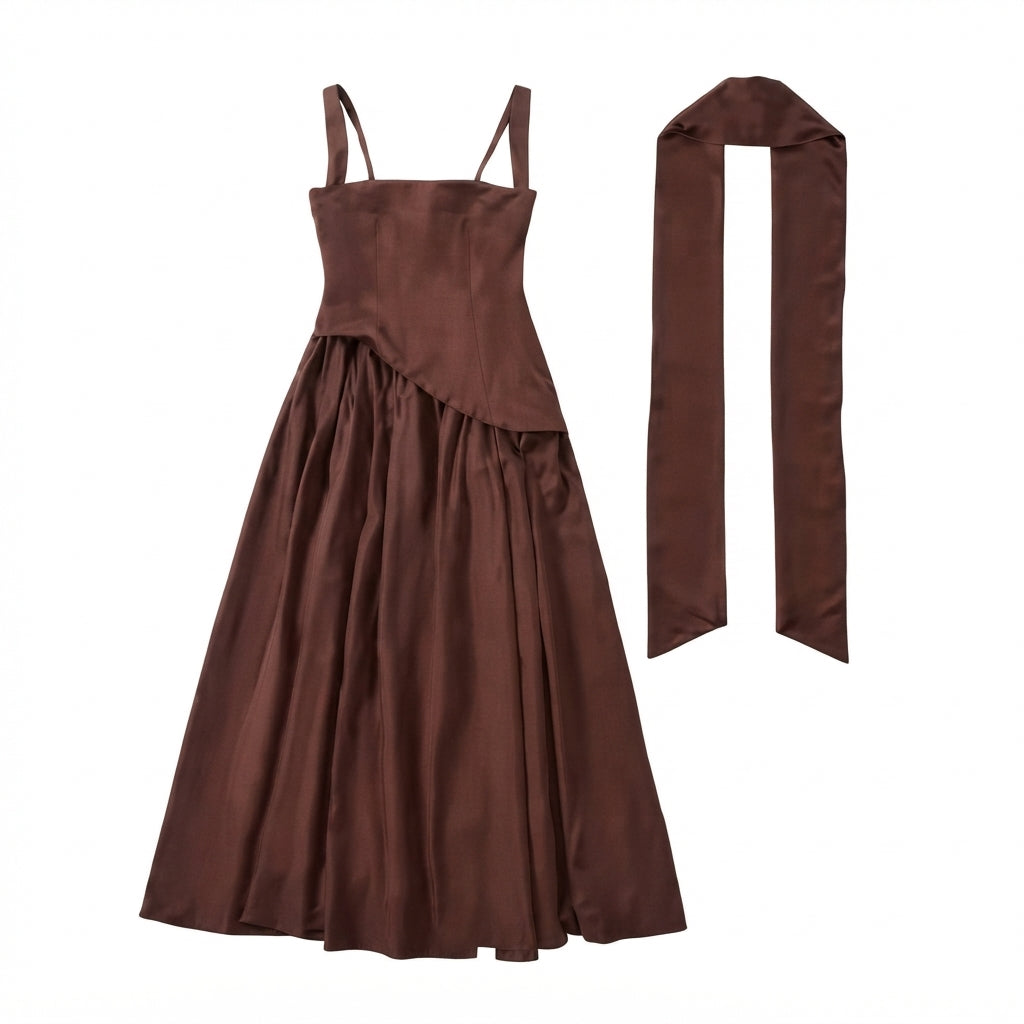 Isabella | Women's A-Line Sleeveless Fitted-Waist Maxi Dress