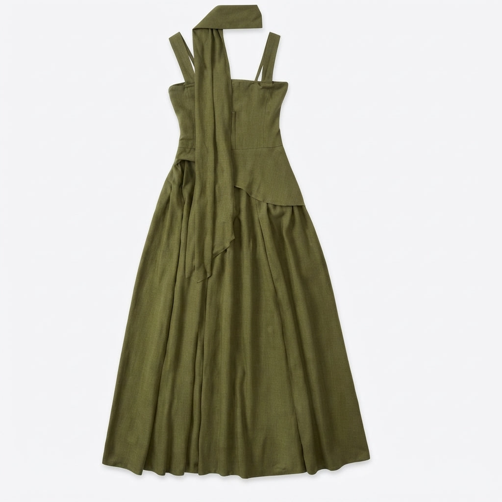 Isabella | Women's A-Line Sleeveless Fitted-Waist Maxi Dress