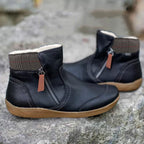 Eleanor | Waterproof Boots Ankle Leather Zipper  Women's