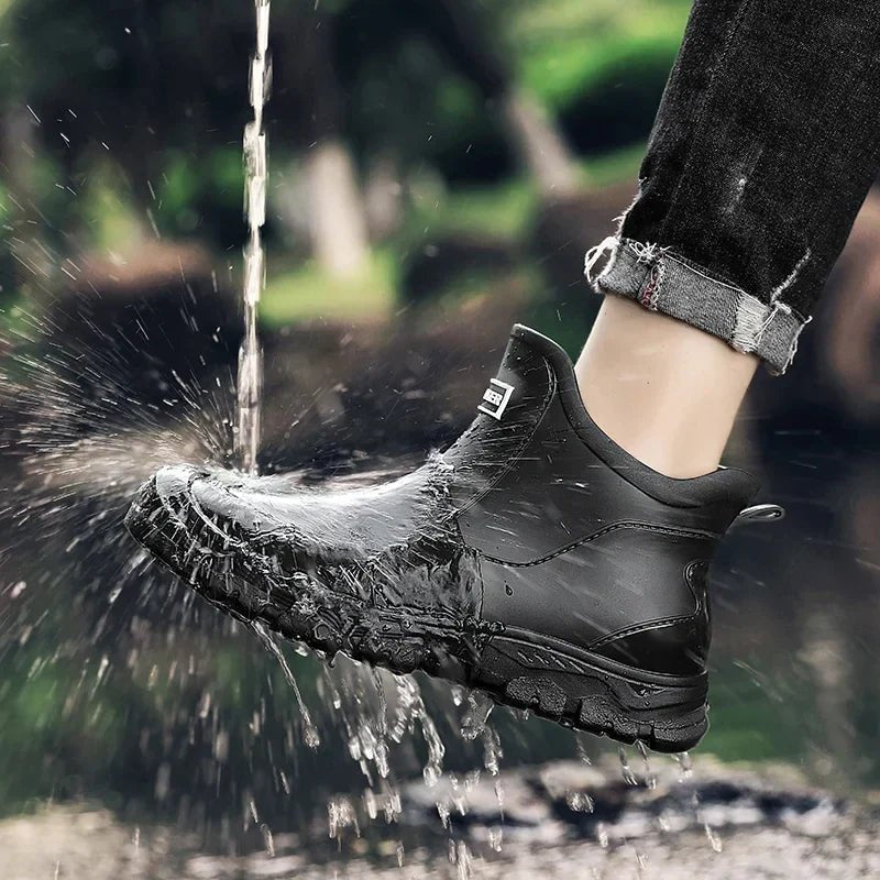 Lucas | Women's Waterproof Slip-On Chelsea Rain Ankle Boots, Treaded Sole