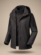 Evelyn | Women's 2-in-1 Hooded Softshell Fleece Outdoor Jacket