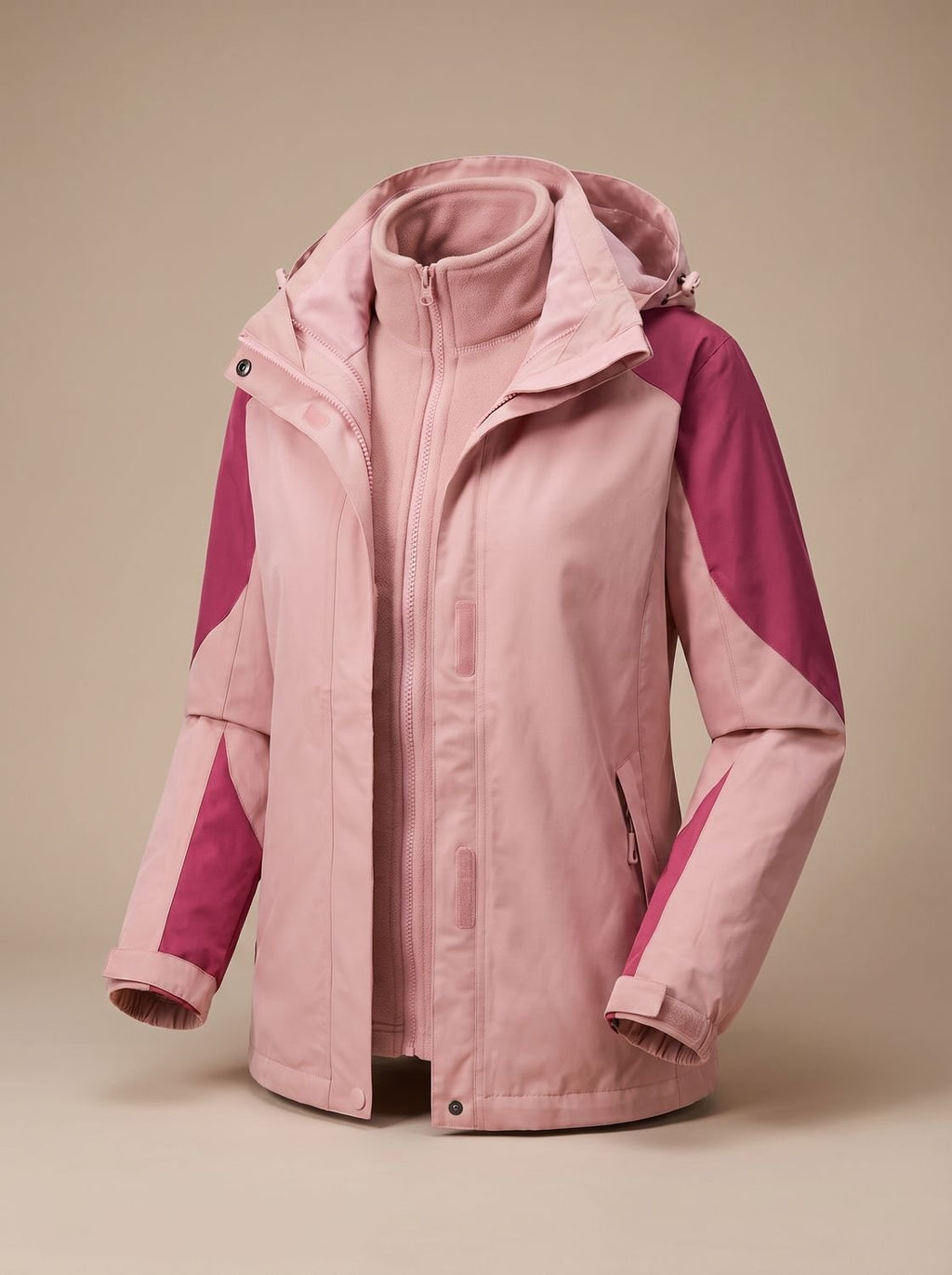 Evelyn | Women's 2-in-1 Hooded Softshell Fleece Outdoor Jacket