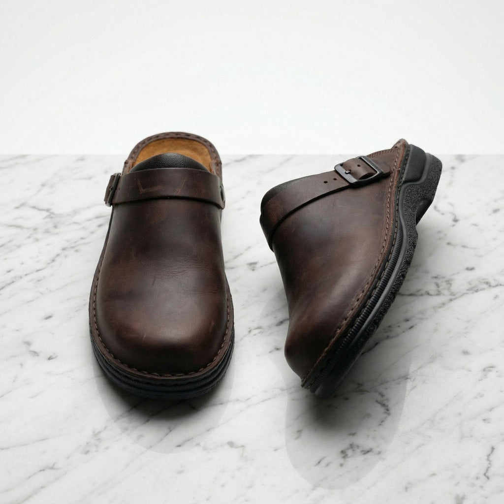 Charlotte | Women's Boots Premium Leather Slip-On Clogs