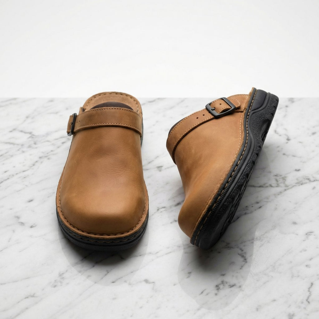 Charlotte | Women's Boots Premium Leather Slip-On Clogs