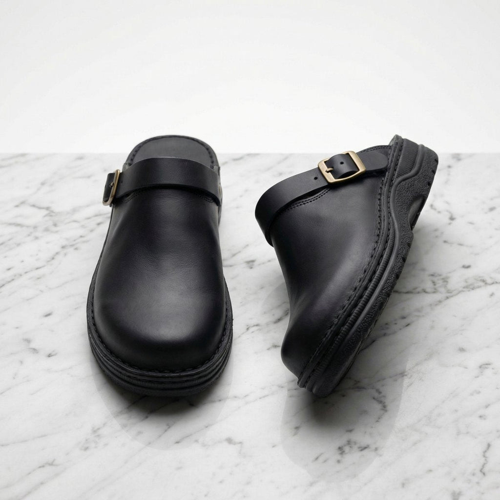 Charlotte | Women's Boots Premium Leather Slip-On Clogs