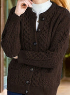 Victoria | Women's Cable-Knit Button-Front Relaxed Cardigan Sweater