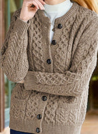 Victoria | Women's Cable-Knit Button-Front Relaxed Cardigan Sweater