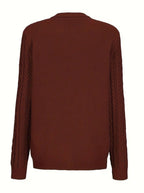 Victoria | Women's Cable-Knit Button-Front Relaxed Cardigan Sweater