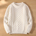 Sophia | Women's Cable-Knit Crew Neck Ribbed-Cuff Pullover Sweater