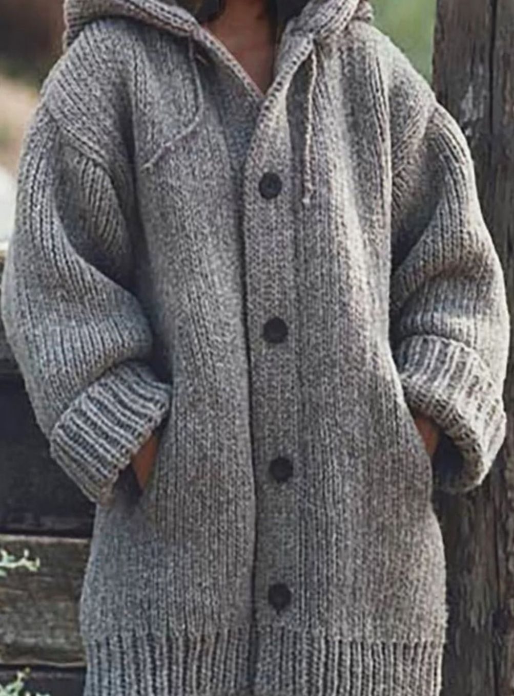 Aria | Women's Chunky Knit Hooded Oversized Cardigan