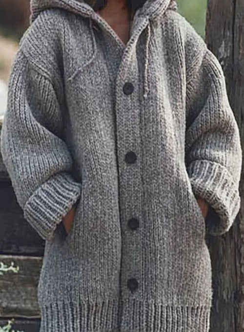 Aria | Women's Chunky Knit Hooded Oversized Cardigan