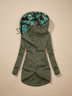 Olivia | Women's Comfy Zip-Up Hooded Jacket Tropical-Lined