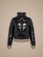 Scarlett | Women's Cropped Glossy Zip-Up Puffer Jacket