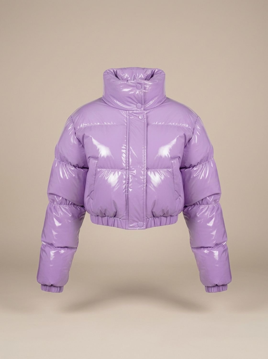 Scarlett | Women's Cropped Glossy Zip-Up Puffer Jacket