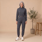 Penelope | Women's Cropped Sweater High-Waist Jogger Loungewear Set