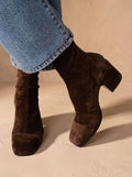 Isabella | Women's Elegant Square-Toe Block-Heel Suede Mid-Calf Boots