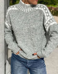 Madison | Women's Fair Isle Turtleneck Relaxed-Fit Knit Sweater