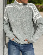 Madison | Women's Fair Isle Turtleneck Relaxed-Fit Knit Sweater