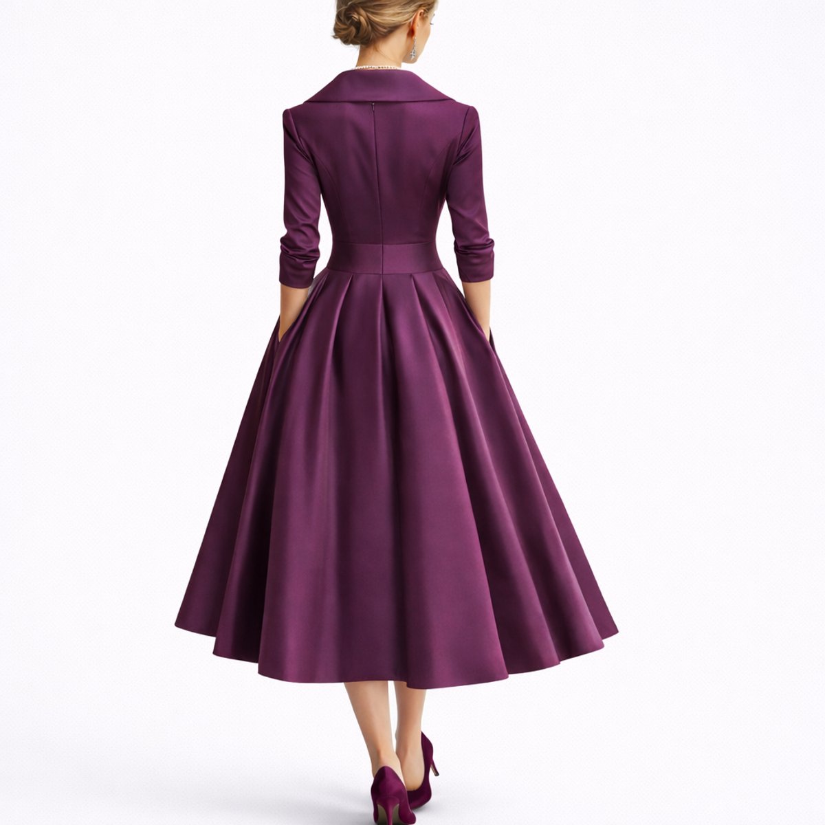 Madison | Women's Fall Wedding Guest Dresses Structured A-Line Midi Dress