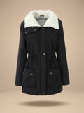 Mia | Women's Faux-Fur Collar Drawstring Waist Winter Parka Coat