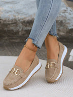 Emma | Women's Flat Loafers Slip-On Buckle Comfort Walking Shoes