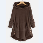 Luna | Women's Fleece Zip-Up Hooded Cat Pocket Sweater
