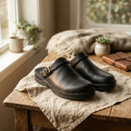 Harper | Women's Full-Grain Leather Ergonomic Slip-On Clogs