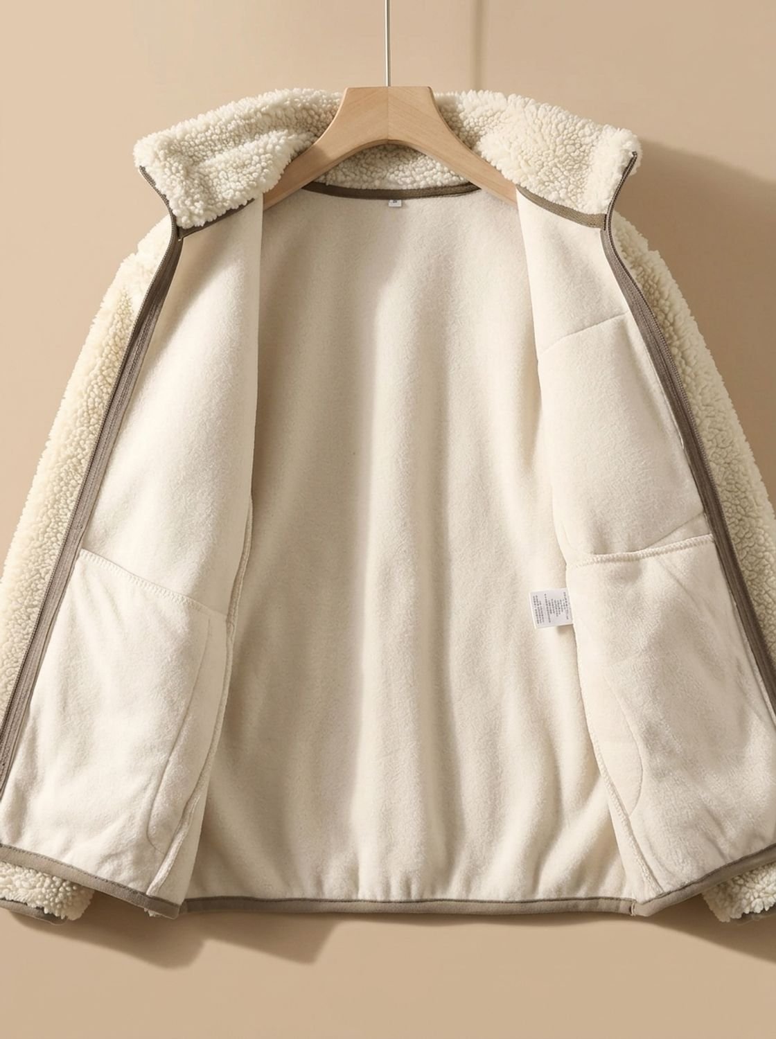 Eleanor | Women's Full Zip-Up Sherpa Fleece Relaxed-Fit Jacket