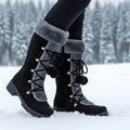 Madison | Women's Fur-Trimmed Lace-Up Mid-Calf Snow Boots