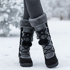 Madison | Women's Fur-Trimmed Lace-Up Mid-Calf Snow Boots