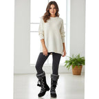 Madison | Women's Fur-Trimmed Lace-Up Mid-Calf Snow Boots