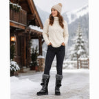 Madison | Women's Fur-Trimmed Lace-Up Mid-Calf Snow Boots