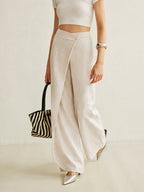 Camila | Women's High-Waist Asymmetric Wrap Wide Leg Pants