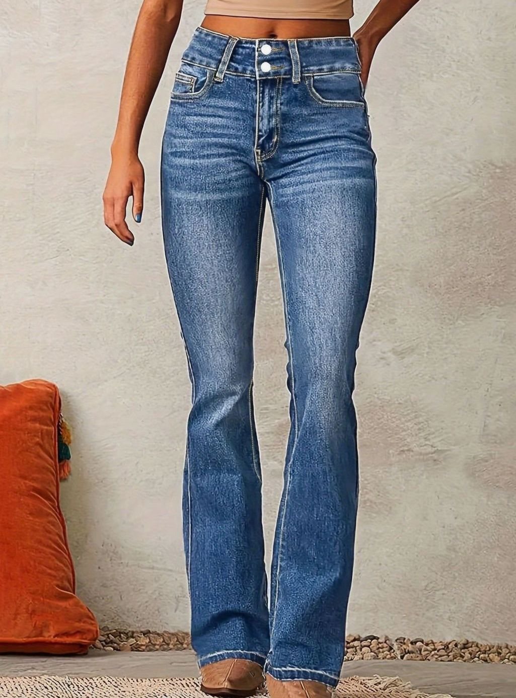 Scarlett | Women's High-Waist Flare Bootcut Pants Stretch Denim Jeans