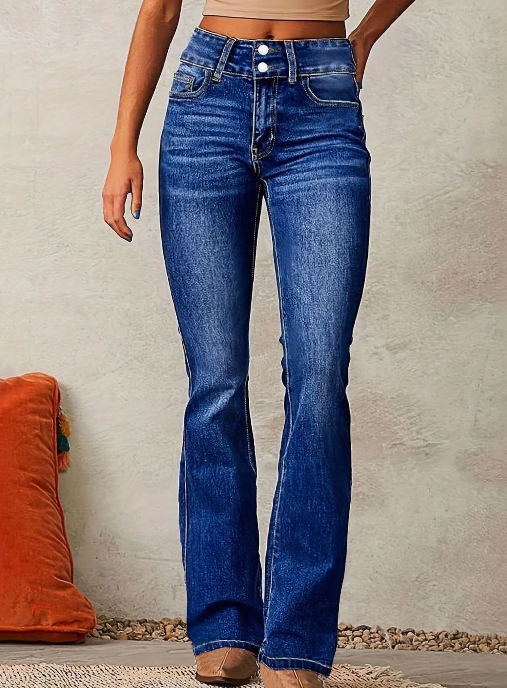 Scarlett | Women's High-Waist Flare Bootcut Pants Stretch Denim Jeans