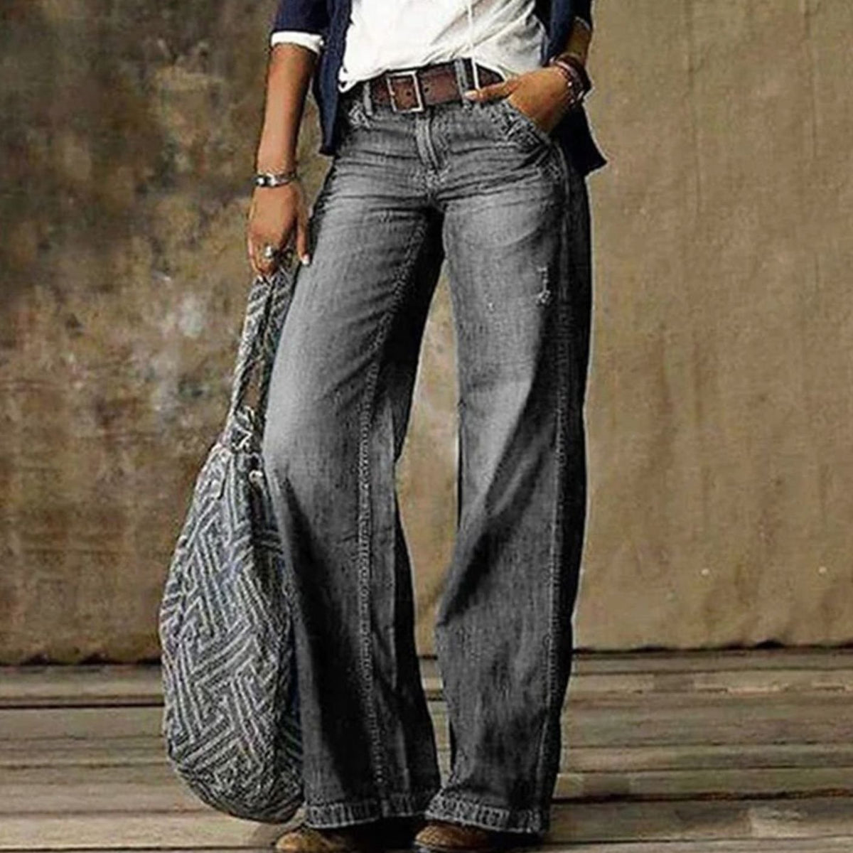 Victoria | Women's High-Waist Relaxed Fit Wide-Leg Jeans