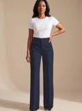 Layla | Women's High-Waist Wide-Leg Pleated Dress Pants